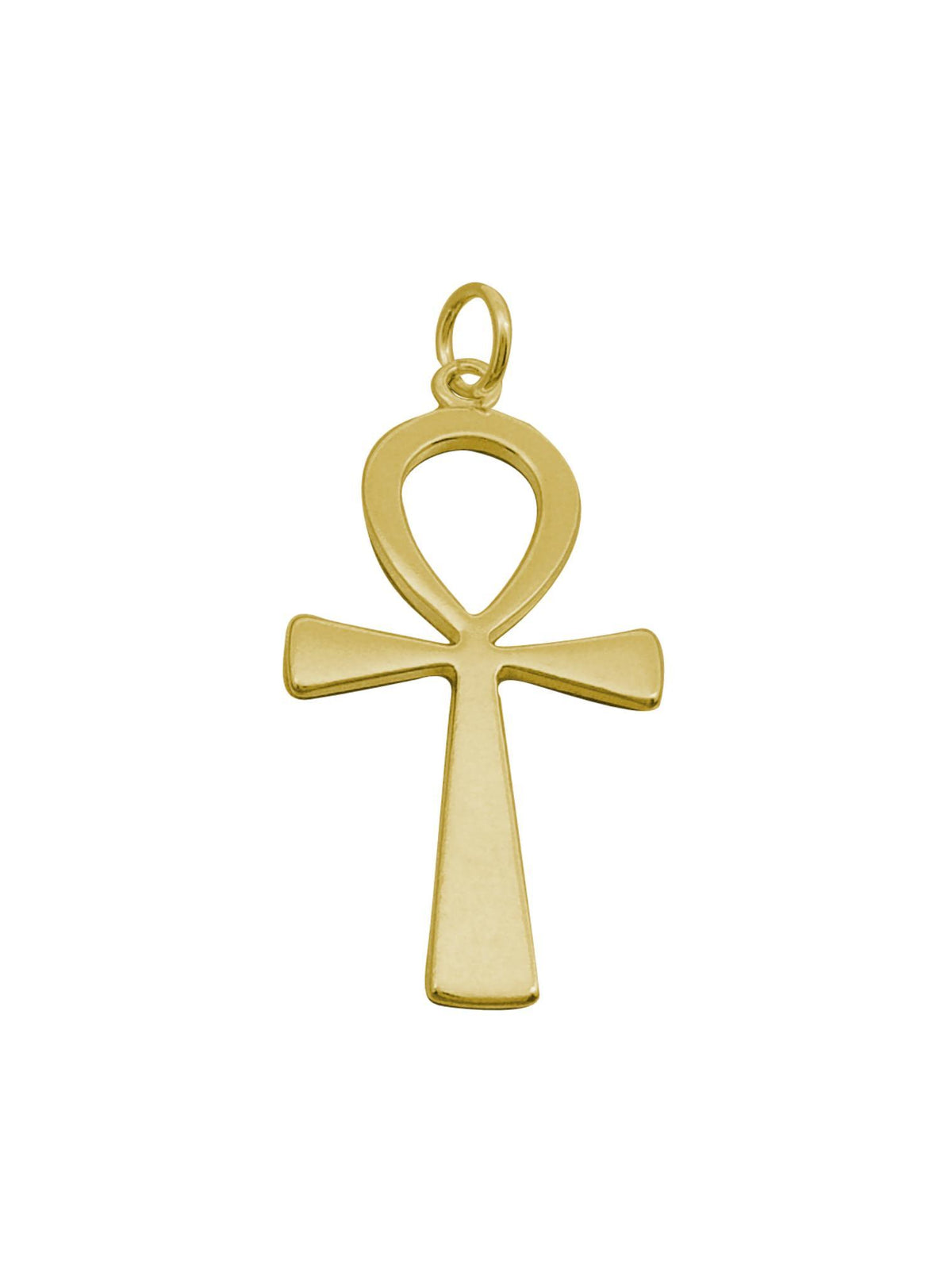 Large Egyptian Ankh Cross Pendant Necklace in 9ct Gold