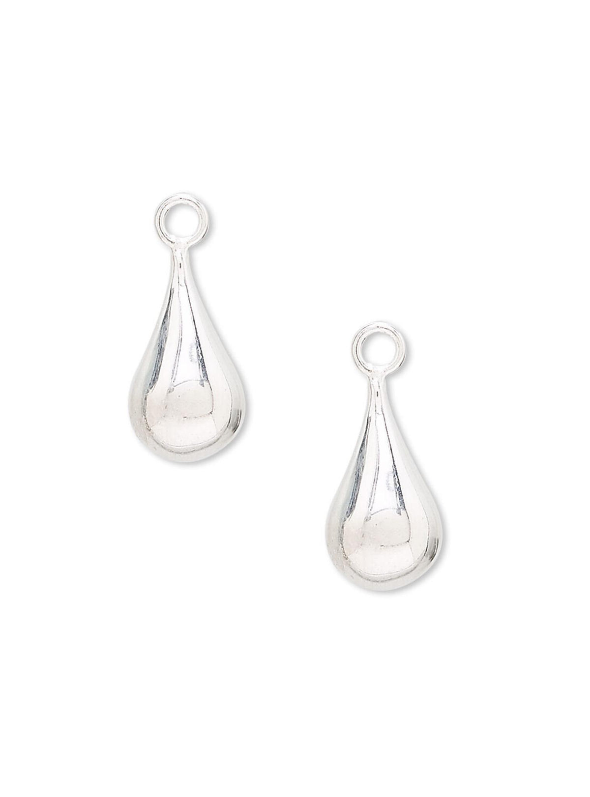 Sterling Silver Teardrop Ball Sleeper Earring Charms