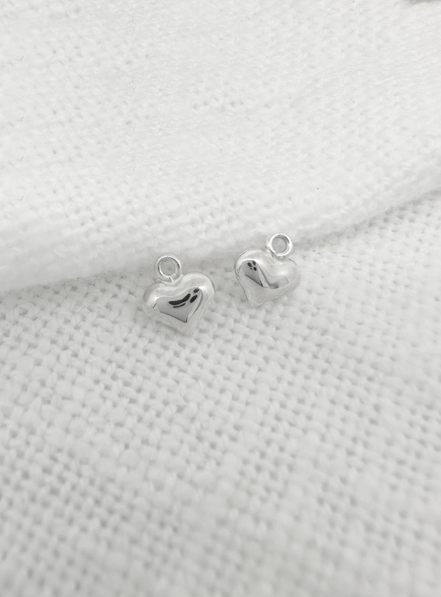 Teeny Tiny Little Love Heart Sleeper Earring Charms