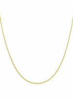 Unisex 2mm Ball Bead Necklace Chain in 14ct Gold