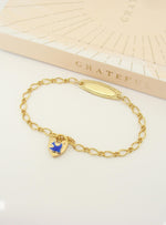 Bluebird Identity Figaro Curb Padlock Bracelet in 9ct Gold