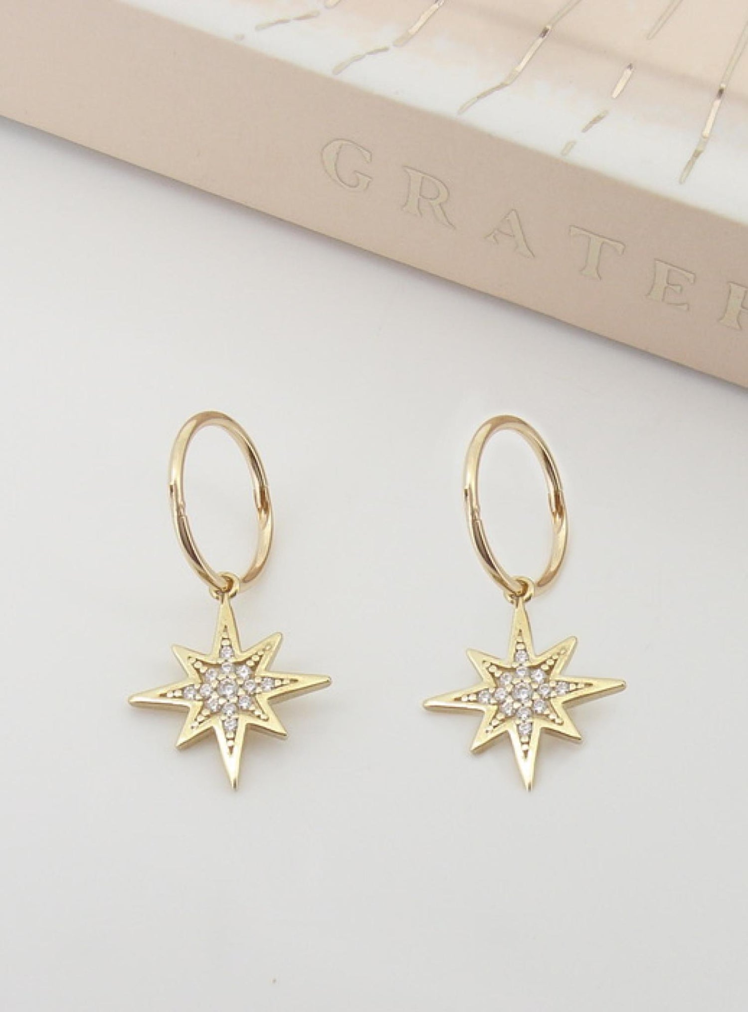 Sparkling North Star Charms for Sleeper Earrings in 9ct Gold