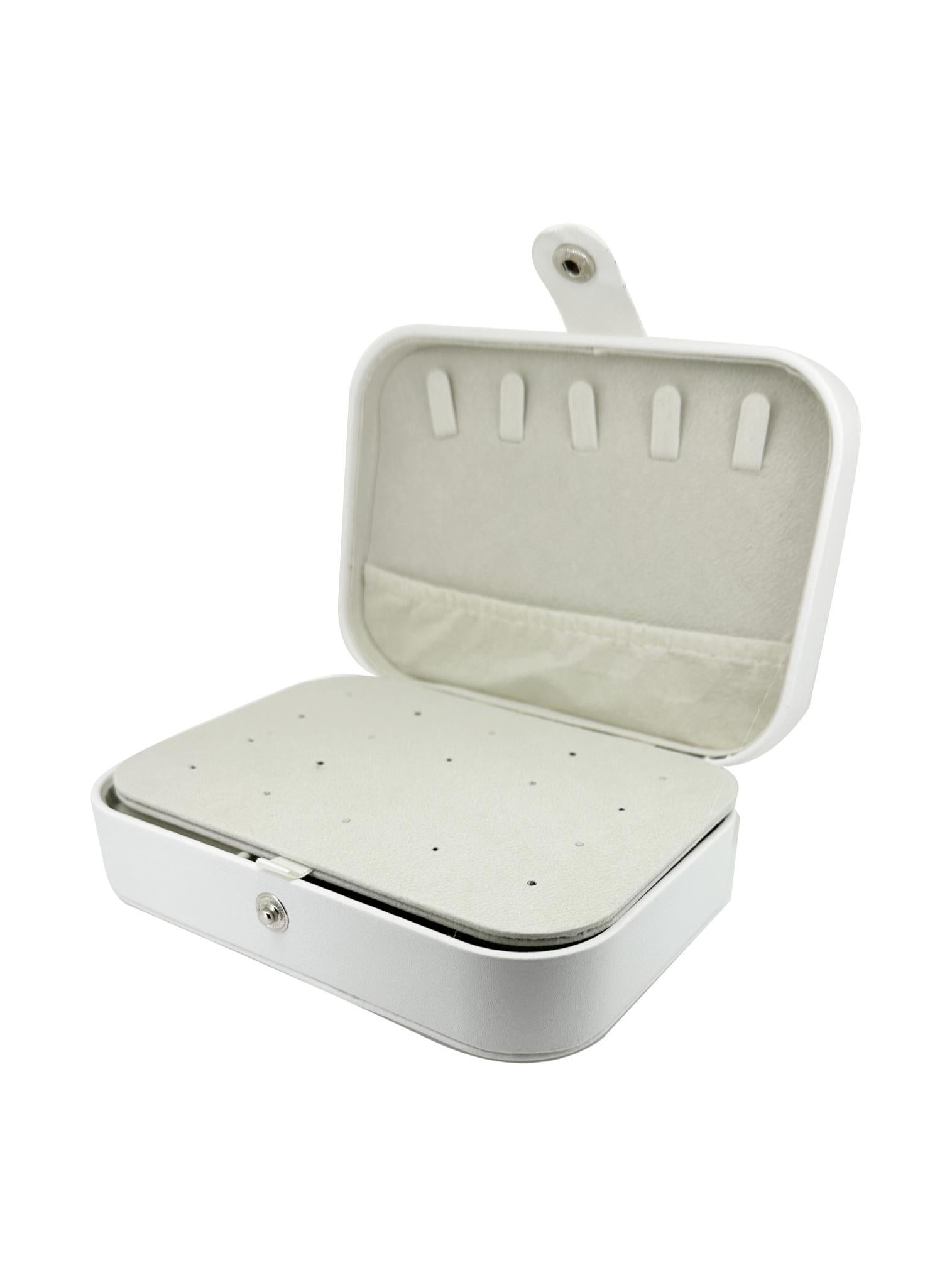 Travel Jewellery Box in White