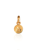 Tiny 7mm Solid 9ct Gold Cherub Guardian Angel Charm Pendant