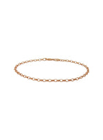 Oval Belcher Link Bracelet in 9ct Rose Gold