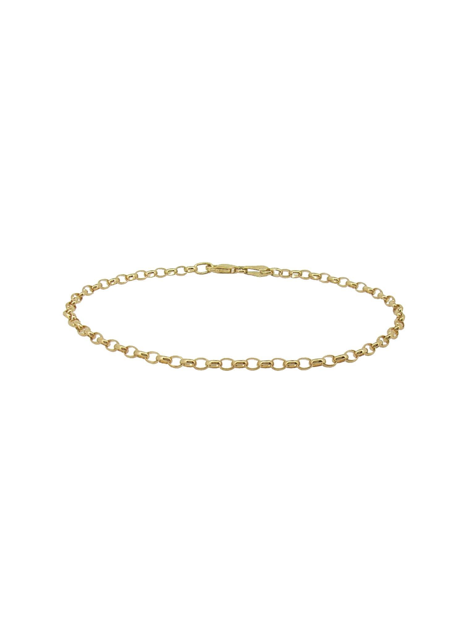 Oval Belcher Link Bracelet in 9ct Gold