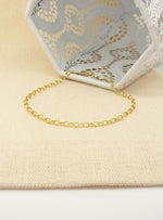 Oval Belcher Link Bracelet in 9ct Gold
