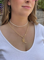 Tbar Fob Shield Belcher Chain Necklace in 9ct Gold