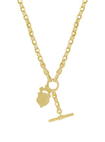 Tbar Fob Shield Belcher Chain Necklace in 9ct Gold
