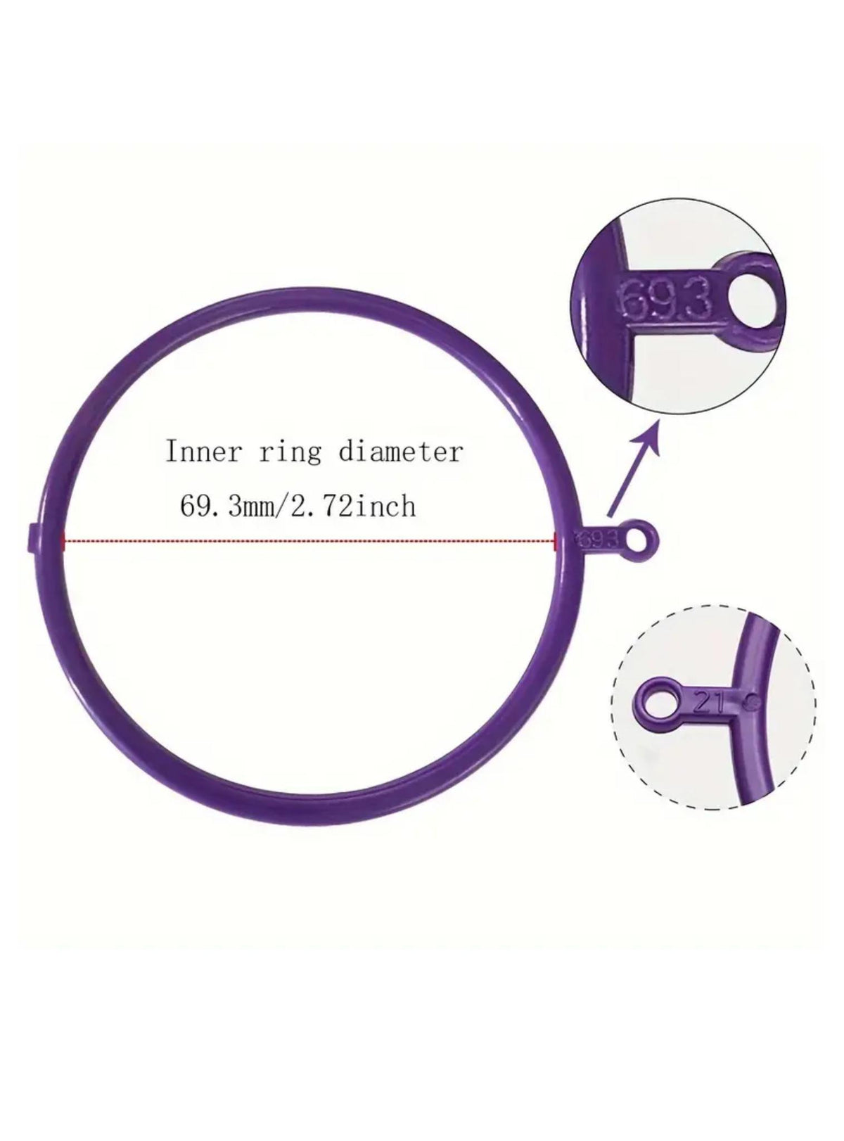 Plastic Bangle Measurement for Inside Diameter Bangle Size