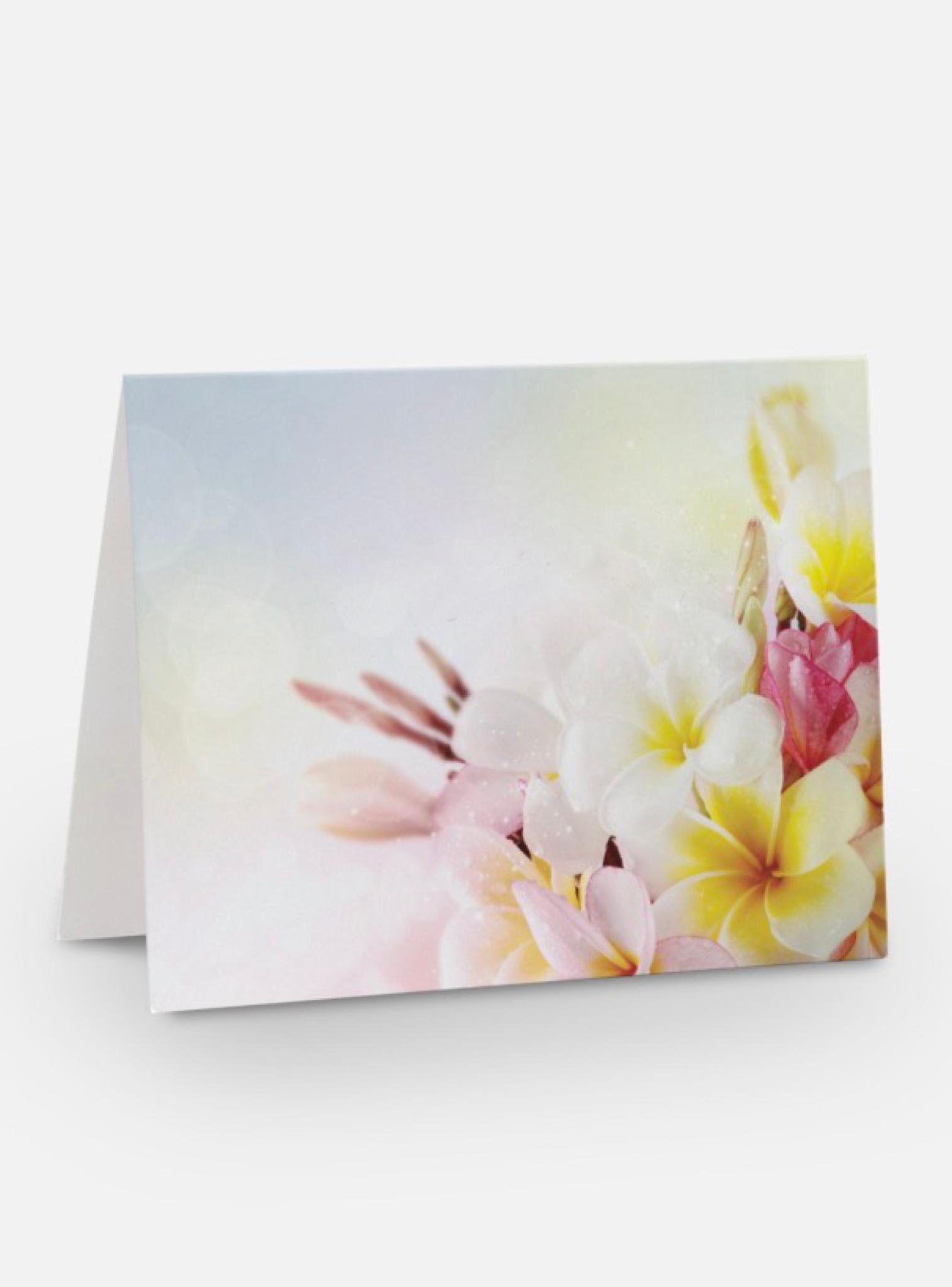Frangipani Flower Greeting Gift Card