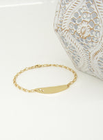 Solid 9ct Gold Identity Name Baby Bracelet