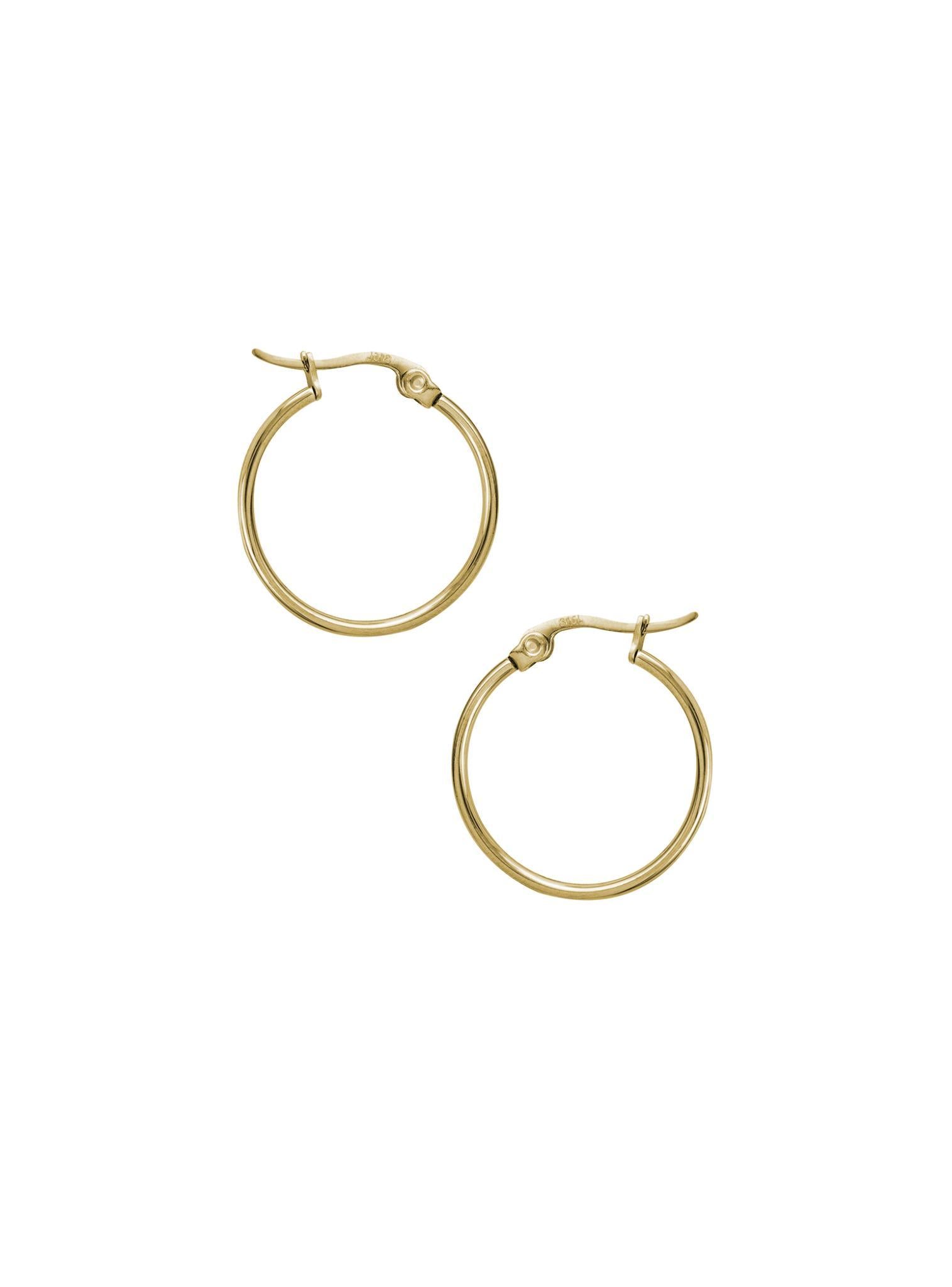 Dakota 20mm Simple Round Hoop Earrings in Gold