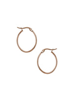 Dakota 20mm Simple Oval Hoop Earrings in Rose