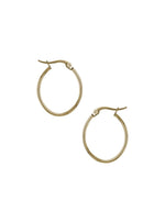 Dakota 20mm Simple Oval Hoop Earrings in Gold