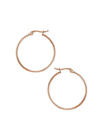 Dakota 15mm Simple Round Hoop Earrings in Rose