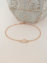 Twin Love Heart Charm Bracelet in 9ct Rose Gold