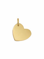 Swinging Heart Tag Charm Pendant in 9ct Gold