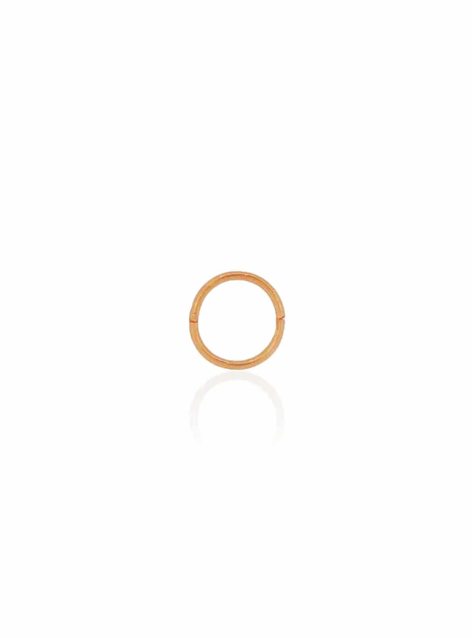 Small Plain Mini 8mm Sleeper Hoop Single Earring in 9ct Rose Gold