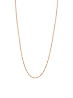 Simple Cable Trace Necklace Chain in Solid 9ct Rose Gold