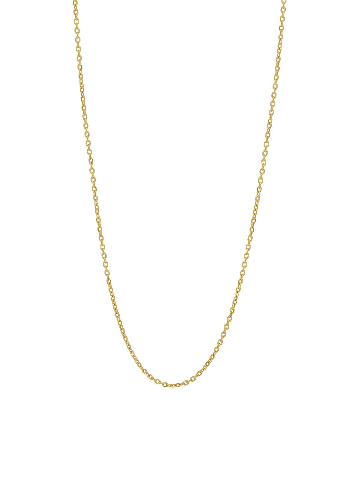 Simple Cable Trace Necklace Chain in Solid 9ct Gold