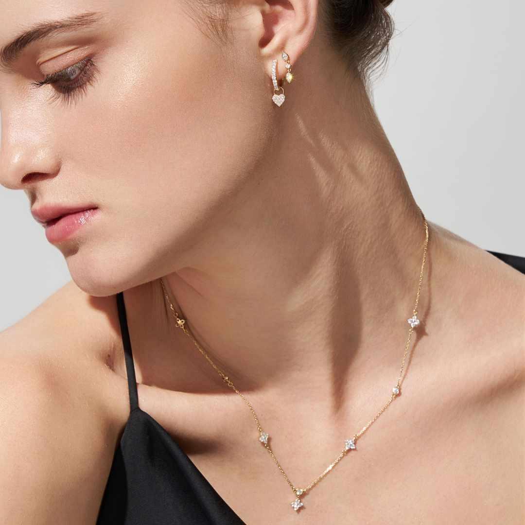 Dainty Diamond Necklace in 9ct Gold