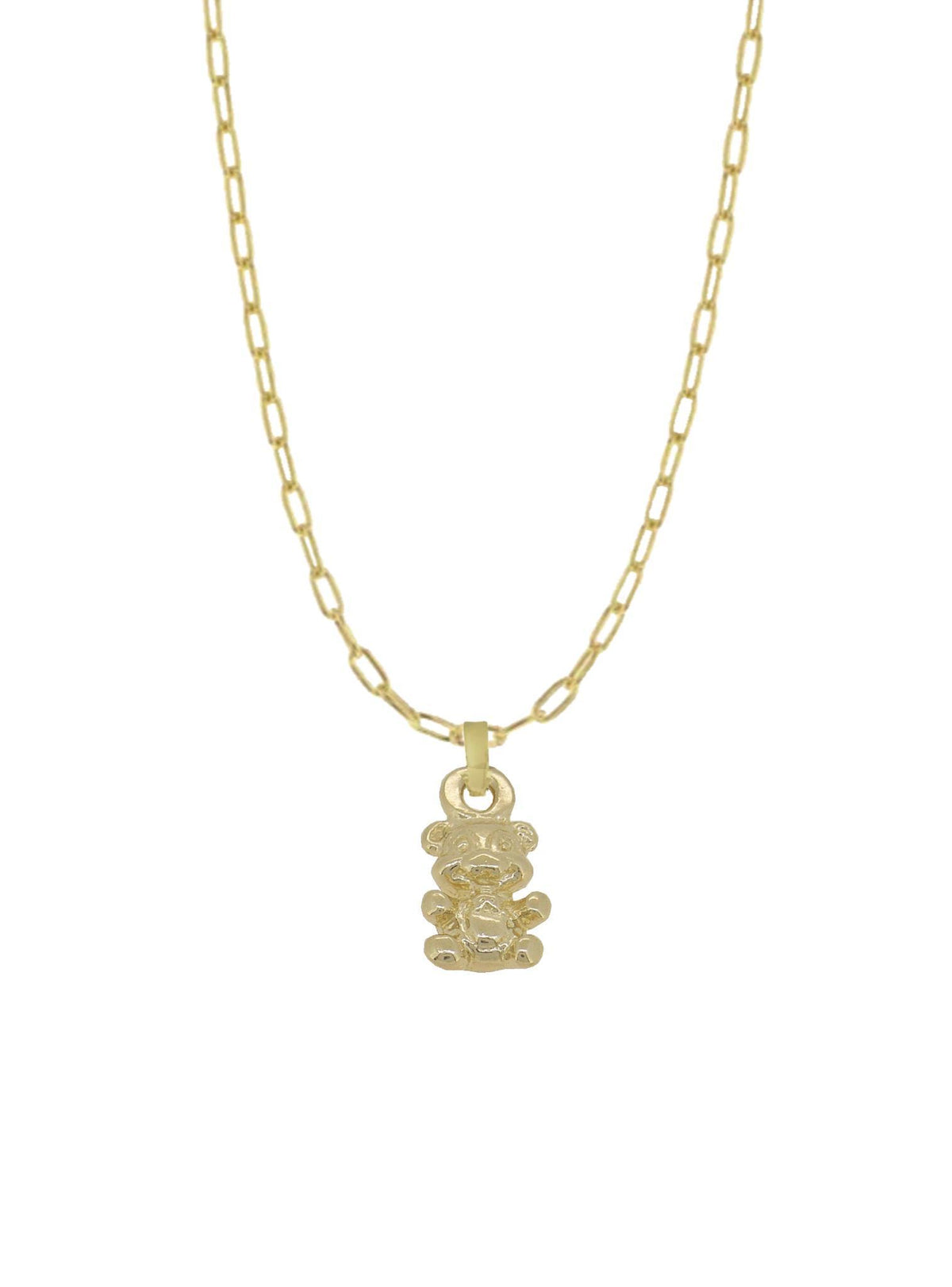 Teddy Bear Charm Necklace Chain in 9ct Gold
