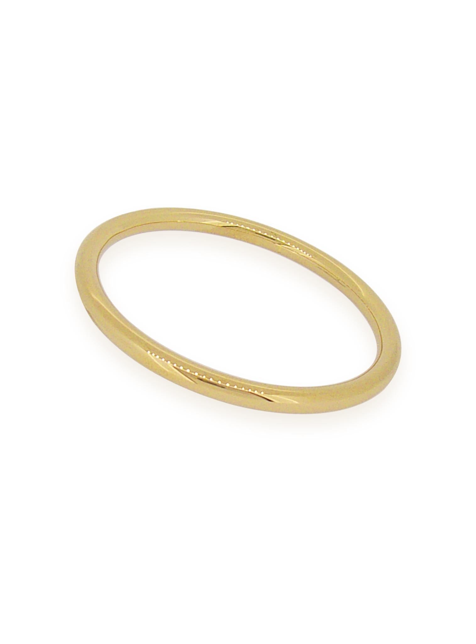 Simple Round Golf Bangle in Silver Filled 9ct Gold