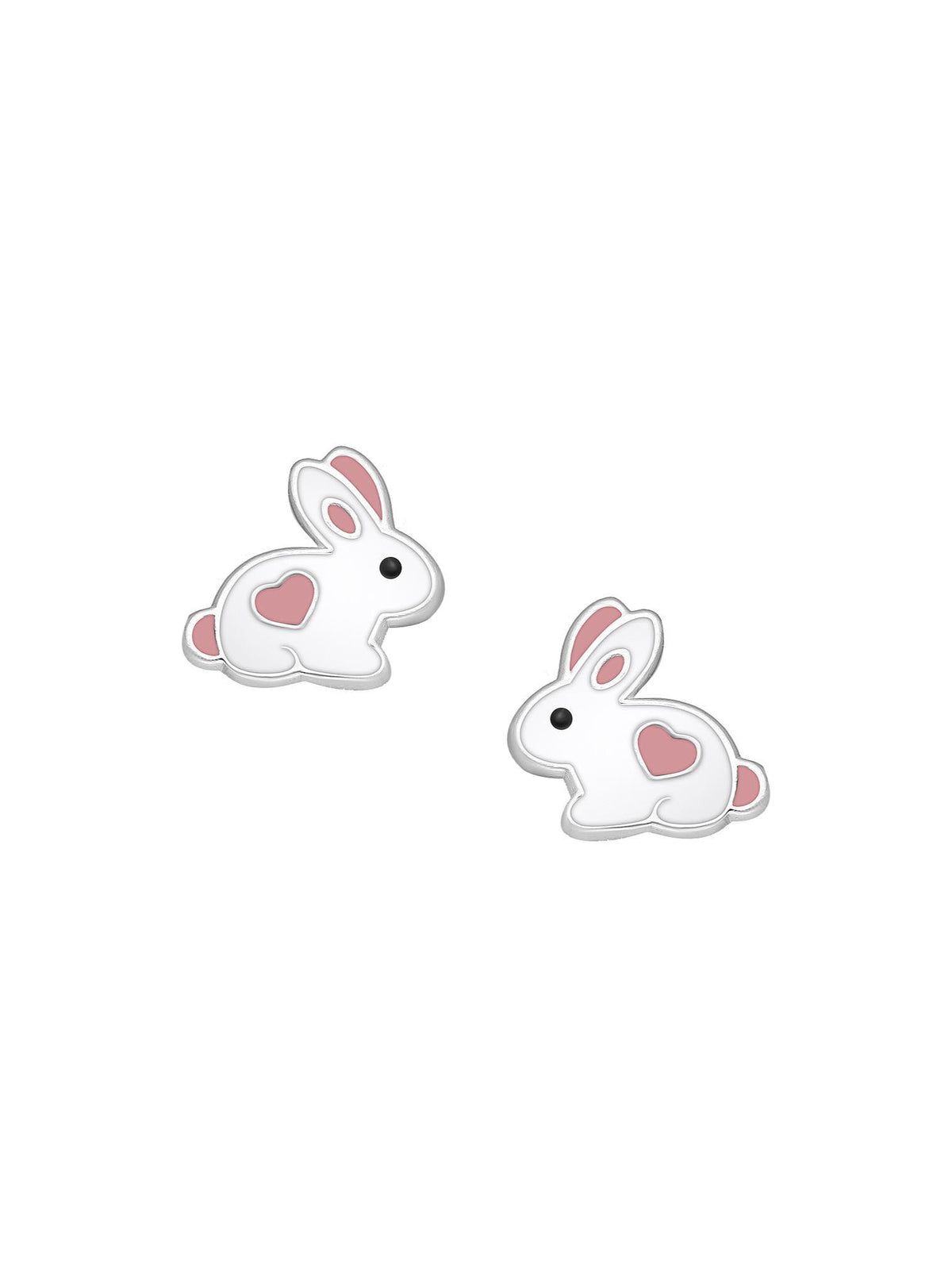 Bunny Rabbit Stud Earrings in Sterling Silver