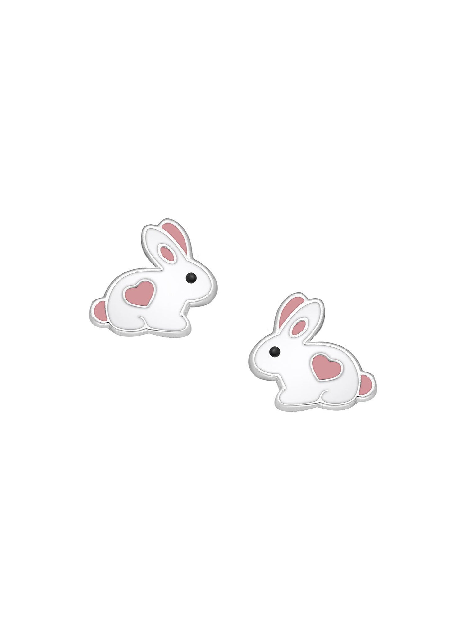 Bunny Rabbit Stud Earrings in Sterling Silver