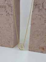 Diamond North Star Charm Paperclip Necklace in 9ct Gold