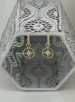 North Star Diamond Huggie Hoop Earrings in 9ct Gold