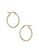 Dakota 25mm Simple Oval Hoop Earrings in Gold