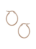 Dakota 25mm Simple Oval Hoop Earrings in Gold