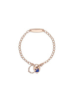 Bluebird Heart Identity Name Baby Bracelet in Rose Gold
