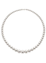 Spherical XLarge Graduated Ball Necklace in Sterling Silver