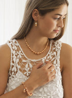 Spherical XLarge Graduated Ball Necklace in 14k Rolled Rose Gold