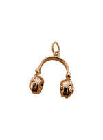 Music Headphones Charm in 9ct Rose Gold
