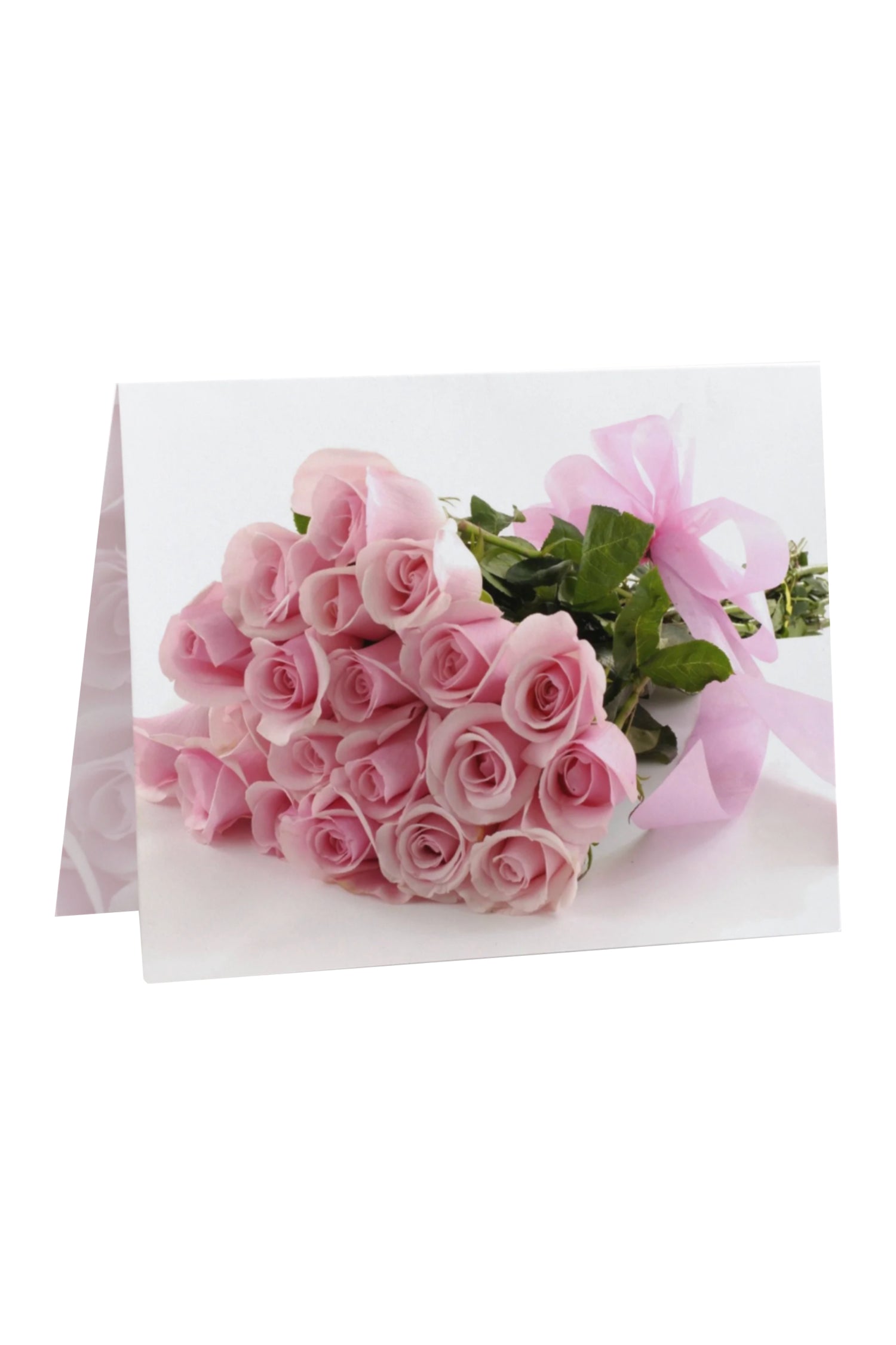 Free Gift Folded Card Pink Roses